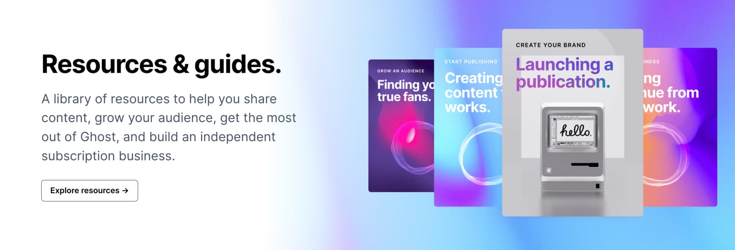 ghost blog resources and guides