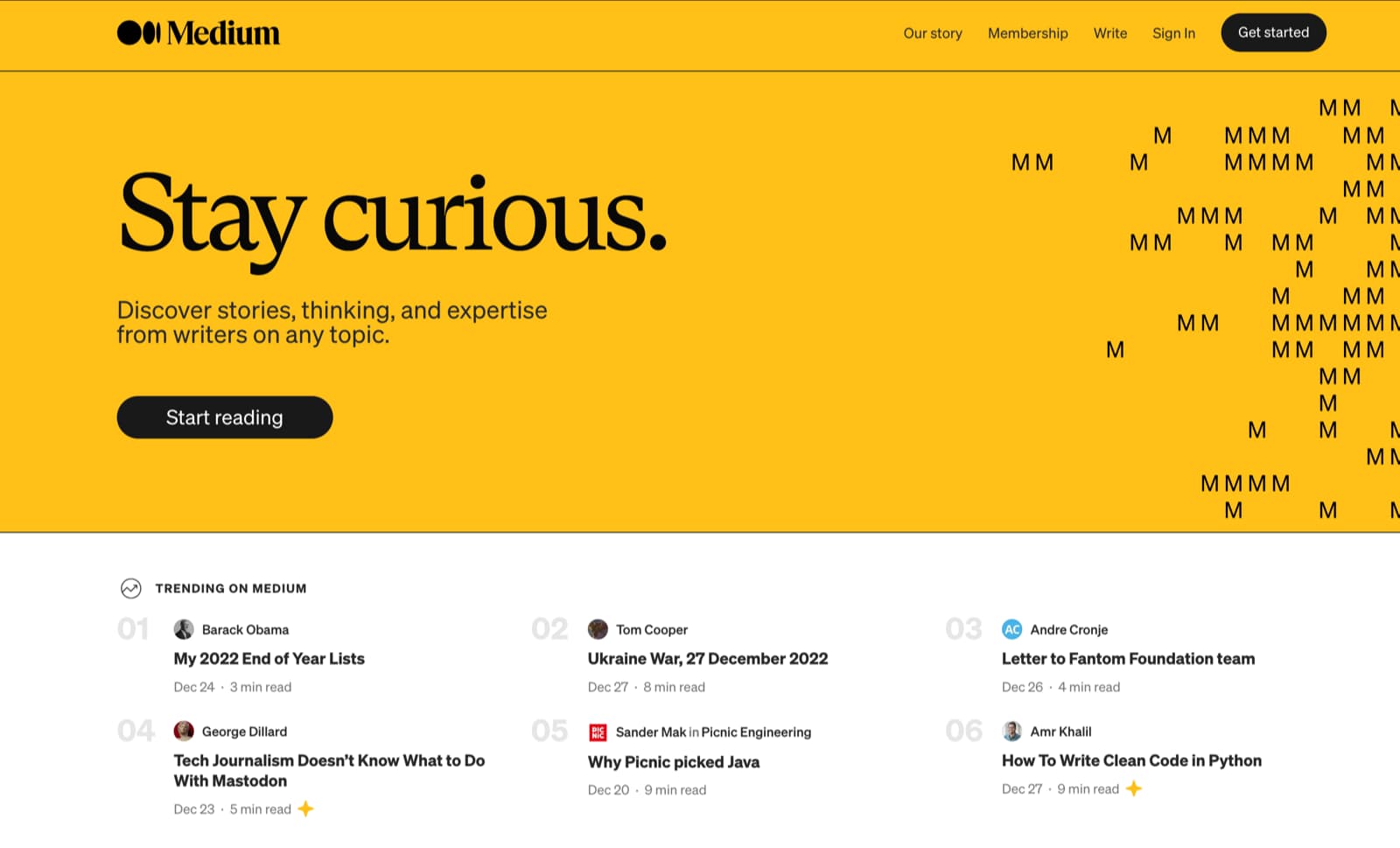 medium blogging platform