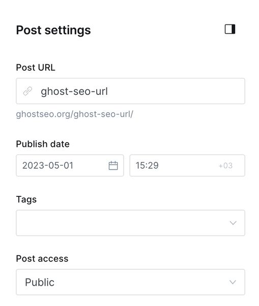 URL Slug Ghost SEO