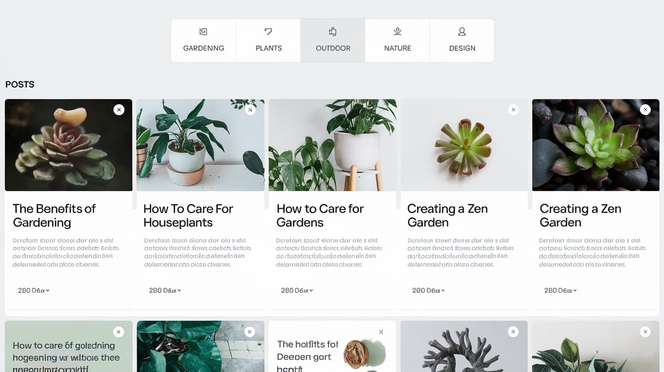 grouping posts on website using tags
