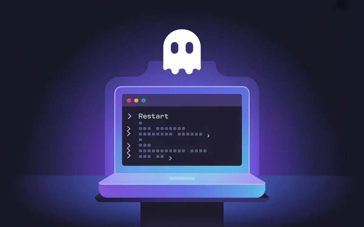 Ghost CMS restart not working - CLI terminal fix guide