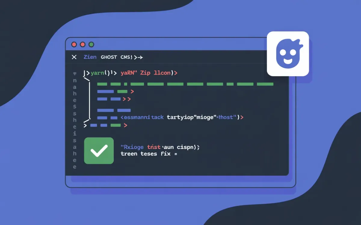Ghost theme yarn zip command fails - TypeError zip is not a function fix